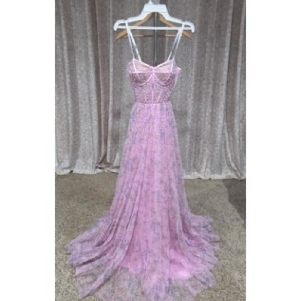 Jovani 36477 Sheer Corset Strapless Dress